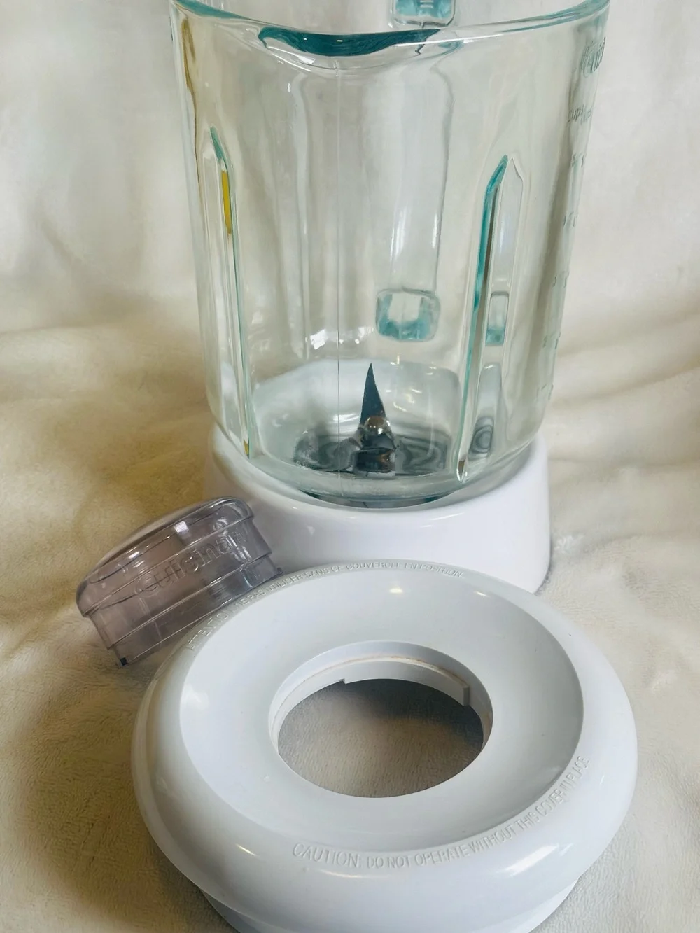 Cuisinart Smart Power Duet Processor Blender Glass Pitcher & Blade 5 Cups White
